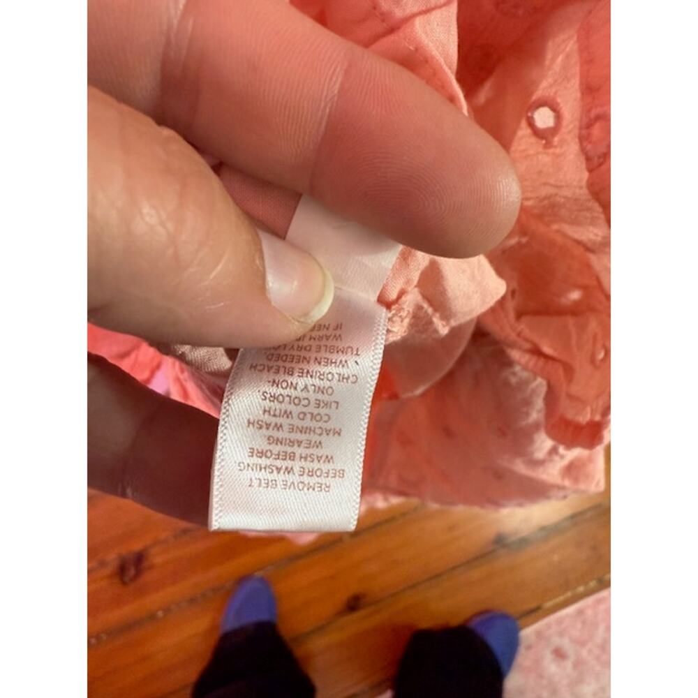 PINK EYELET LAURNE CONRAD DRESS SIZE LARGE - Picture 5 of 6